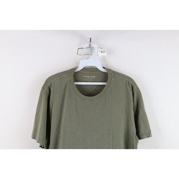 Everlane Mens Size Large Faded Blank Cotton Short Sleeve T-Shirt Green USA - Picture 2 of 13